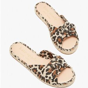 Kate Spade Animal Print Espadrille Slides